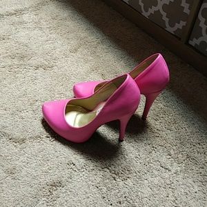 Stylish sexy fushsia pink heels